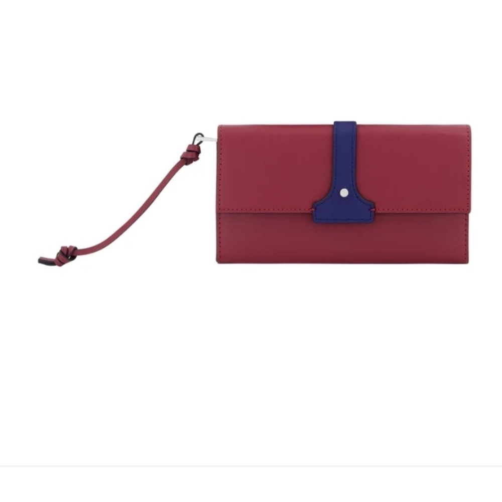 Danielle Nicole Leather Milena Wallet‎ , Burgundy/Blue